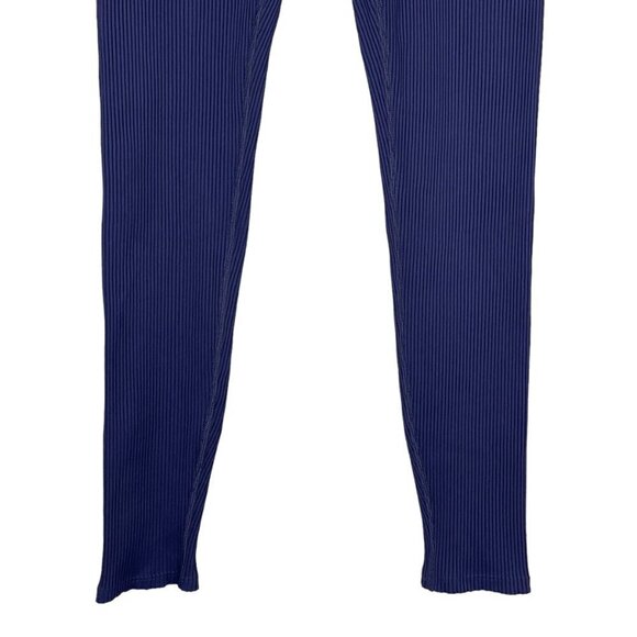 Carbon 38 Leggings Medium Ribbed 7/8 High Rise Smoothing Contour Gym Workout - Picture 5 of 10